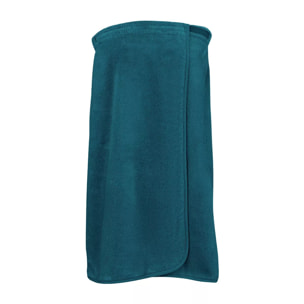 Pareo pur coton 420 g/m² uni bleu Elea canard