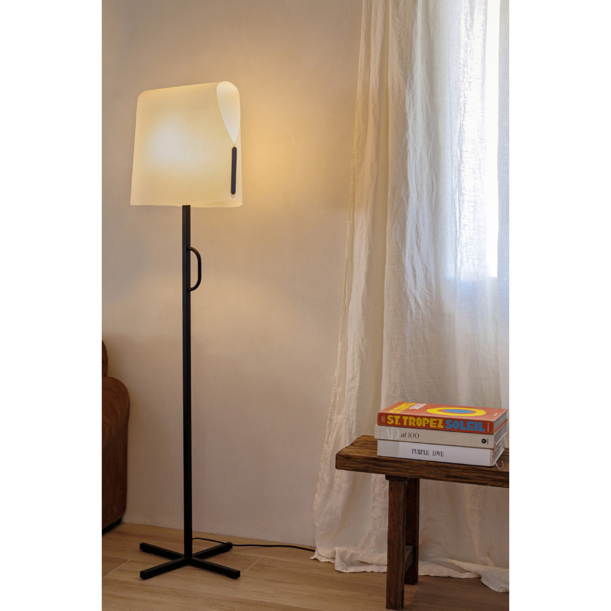 LUANG Lampadaire noire/beige