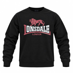 Felpa Uomo LONSDALE Cotone Felpato Invernale Girogola