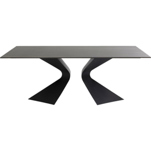 Table de jardin Gloria grès noir 180x90cm Kare Design