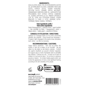 NUTRI EXPERT - Gel Artrogenol - Formule chauffante à l'Harpagophytum, piment et huile essentielle de Myrte - Souplesse & confort articulaires - Tube 100ml
