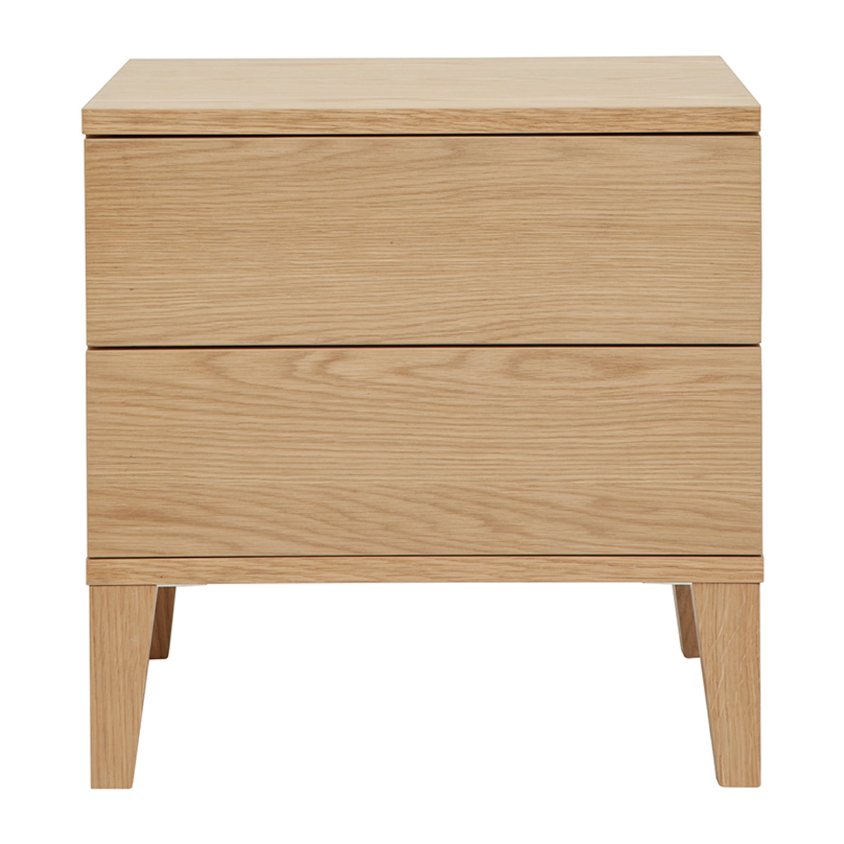 Tables de chevet avec rangements 2 tiroirs scandinave bois clair chêne (lot de 2) FREDDY