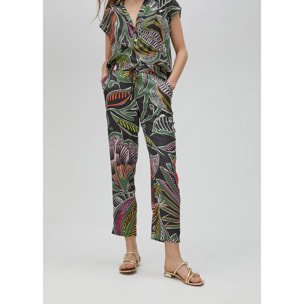 Pantaloni jogger stampa floreale