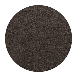 NADOR - Tapis rond de salon moderne Marron