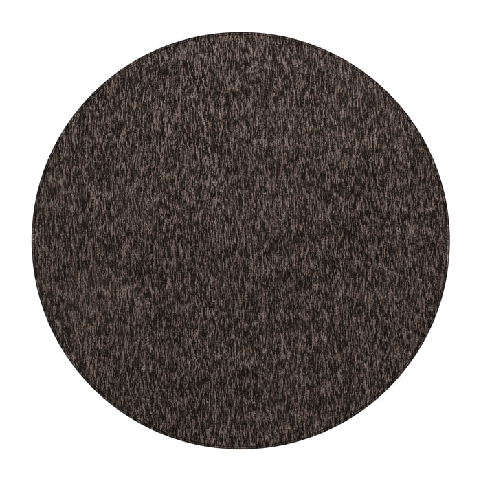 NADOR - Tapis rond de salon moderne Marron