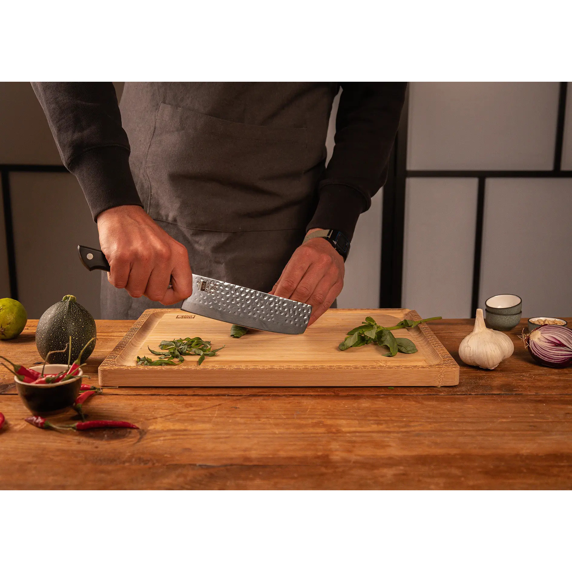 Cuchillo Nakiri 160 mm - Colección Hashi Tsuchime