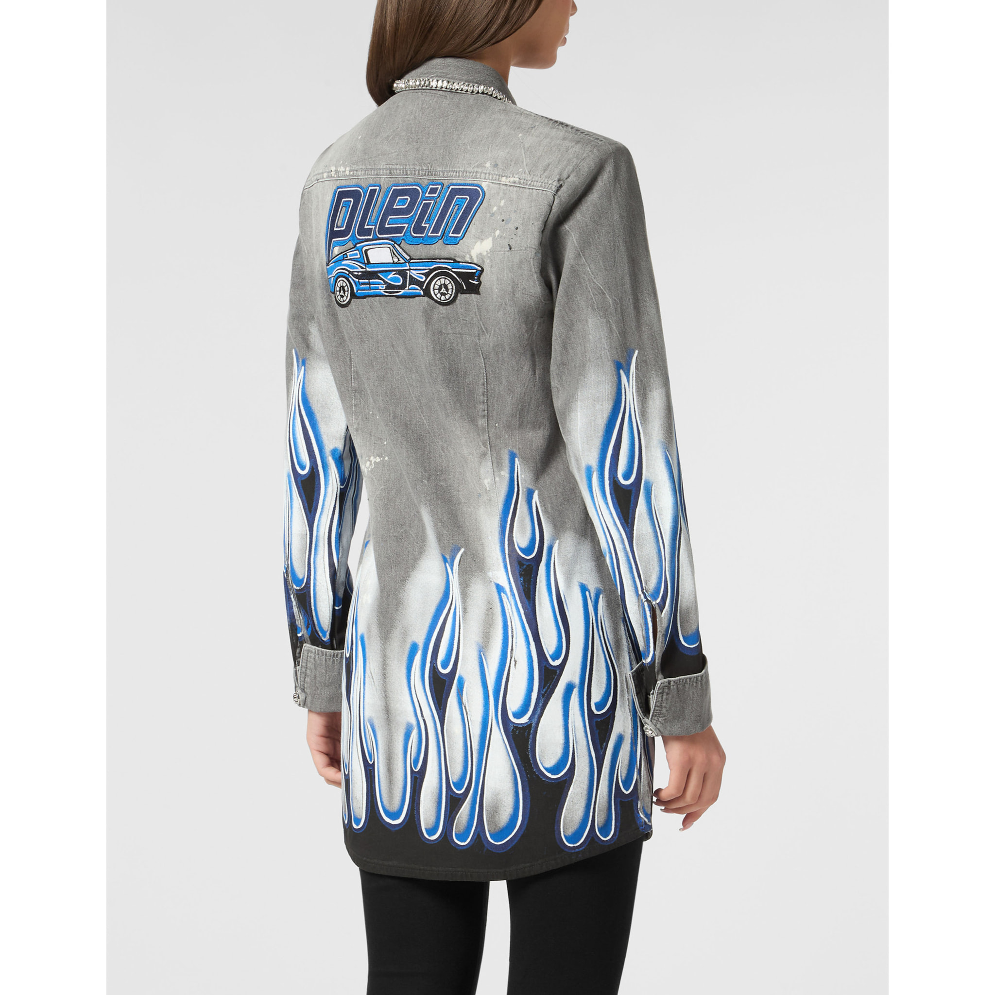 PHILIPP PLEIN Camisa vaquera RACING