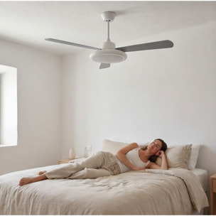 Forlight Ventilador de techo ip20 bahia led 24.4w blanco cálido - 3000k on-off blanco brillante g