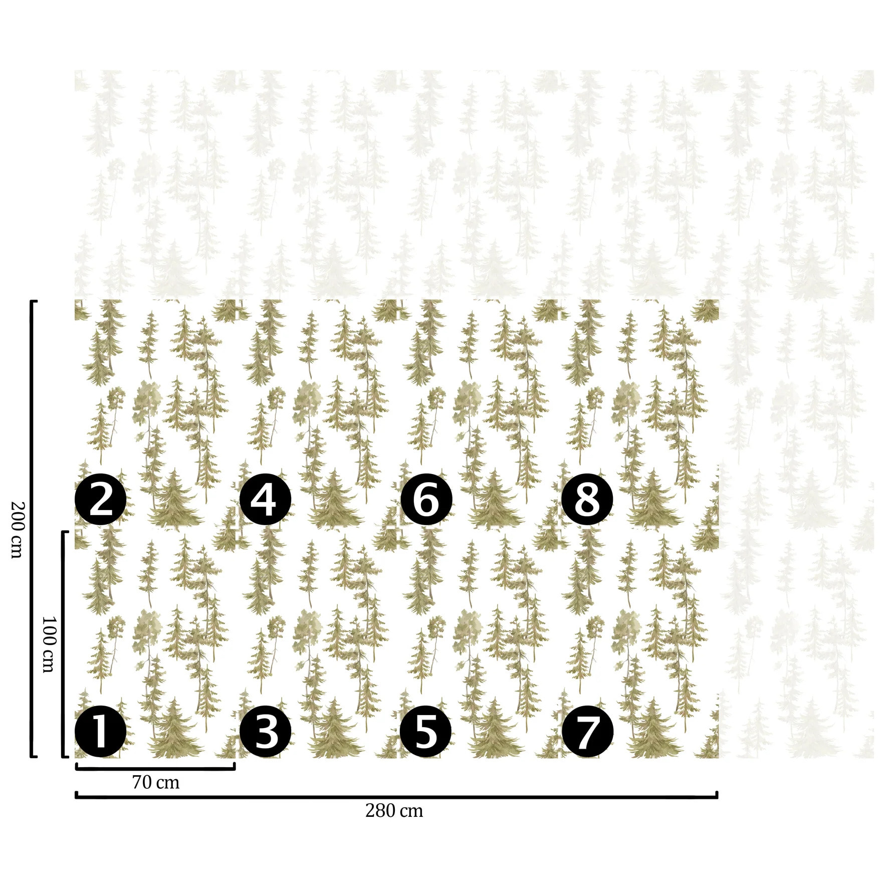 Carta da Parati Pini Verdi