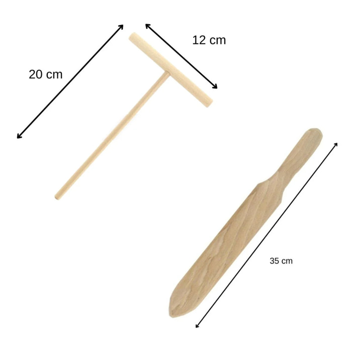 Ensemble de 2 ustensiles en bois pour crêpes Fackelmann Wood Edition