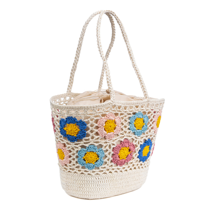 Belbo Bolso de hombro Mujer. Fabricaco en algodón tejido artesanal a mano.