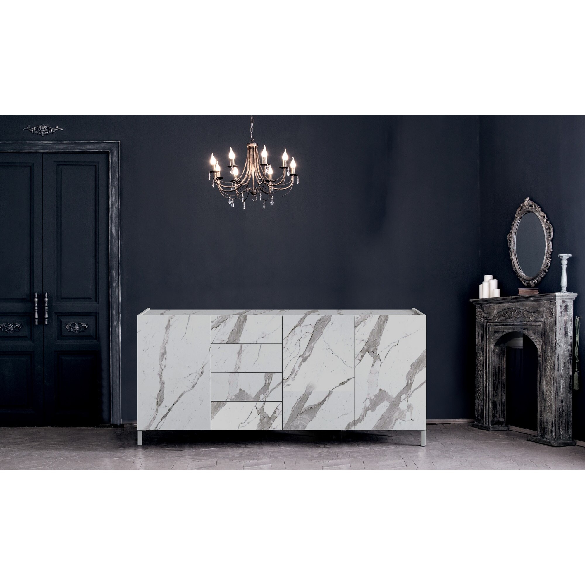 Tomasucci madia grande EDDY WHITE MARBLE