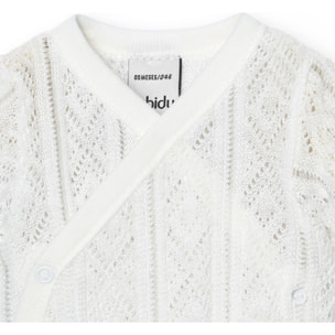 Body cruzado bebé manga corta perlé