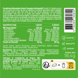 Nutri&Co Enzymes Digestives Digestion Difficile et Intolérance - 40 gélules