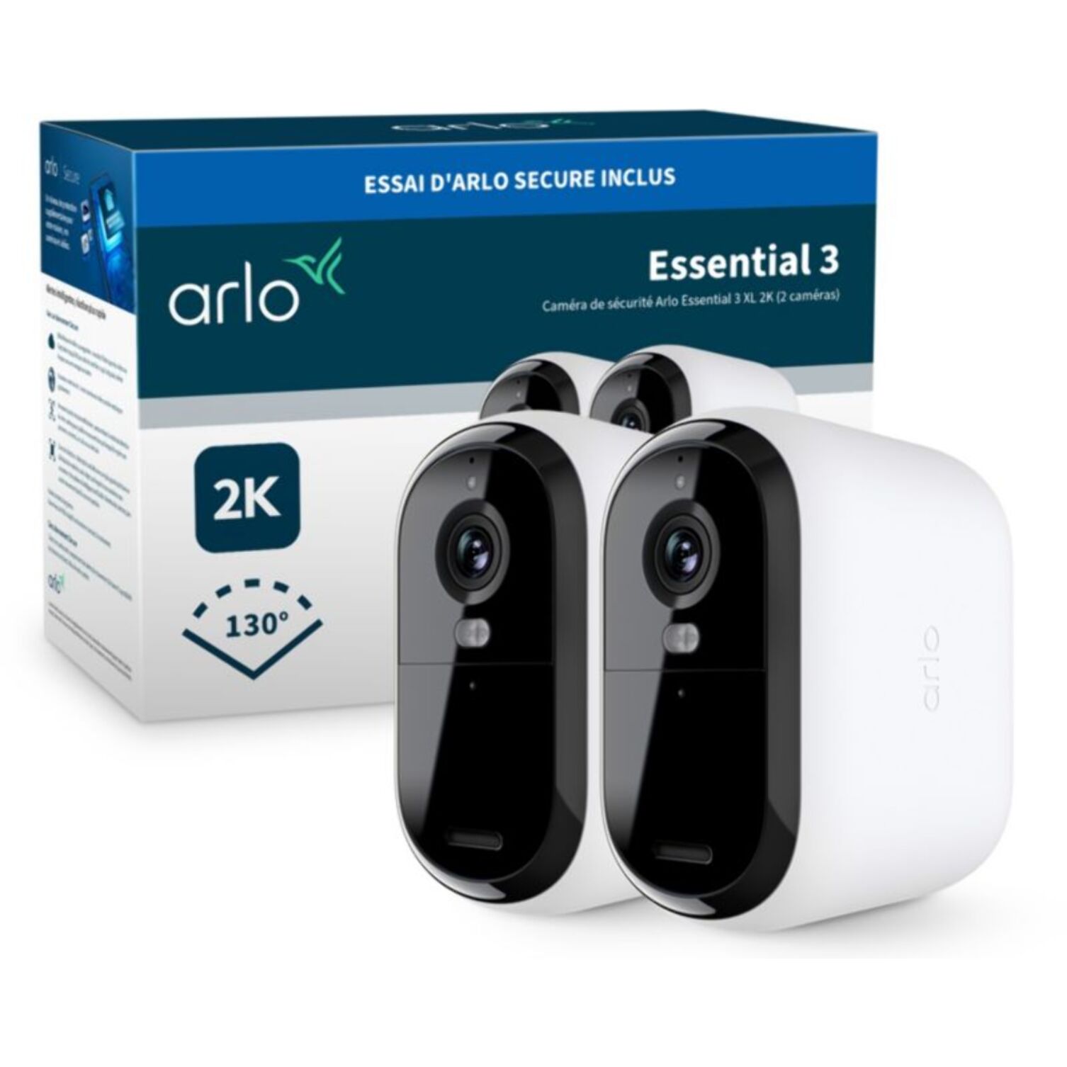 Caméra de surveillance ARLO 2 caméras ext Essential3 XL 2K