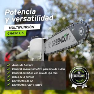 Herramienta multifunción de gasolina 2 tiempos, 5cv, 65cc - GM650X-5