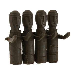 J-Line porte-manteau Marionnettes - bois - noir