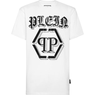 PHILIPP PLEIN Camiseta de cuello redondo y manga corta CHROME