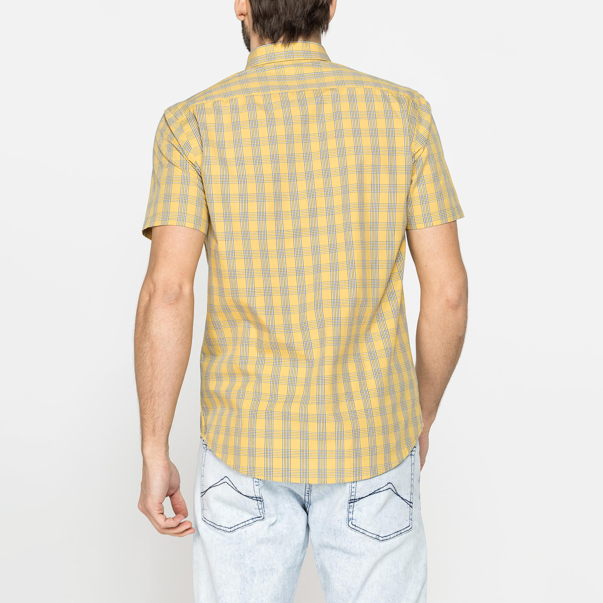 CAMICIA A MANICA CORTA IN COTONE CON FANTASIA