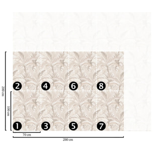 Carta da Parati Bosco Tropicale Beige