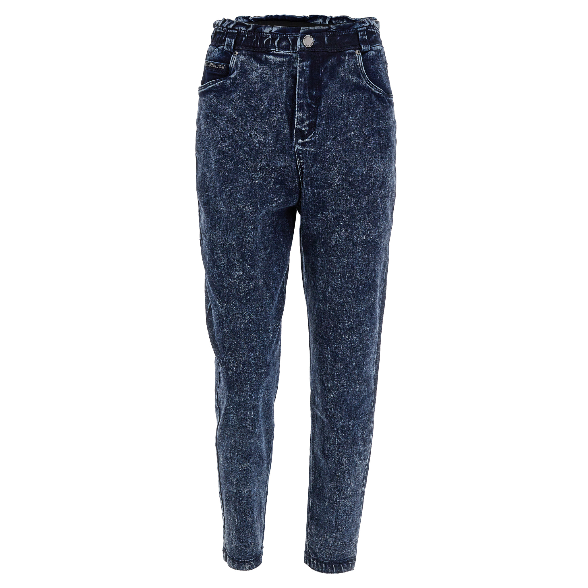 Jeans FREDDY BLACK marble wash vita super alta arricciata
