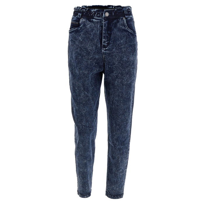 Jeans FREDDY BLACK marble wash vita super alta arricciata
