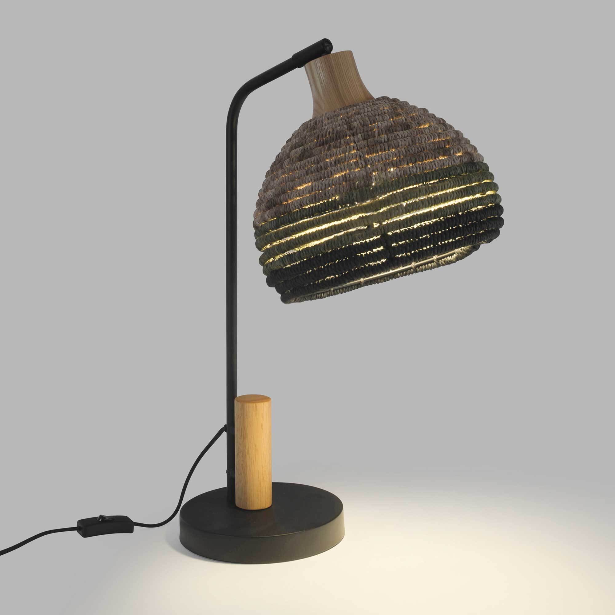 Forlight Korg lampara sobremesa e negro para bombilla  E27