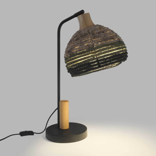 Forlight Korg lampara sobremesa e negro para bombilla  E27