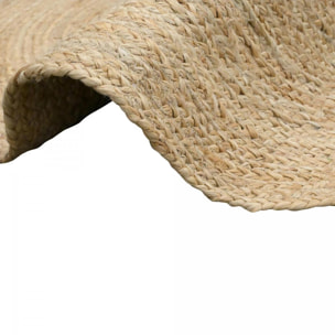 Tapis rond fait à la main en jute motif uni LYSA