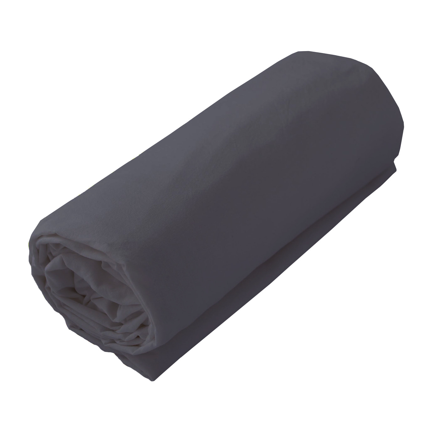 Drap housse jersey uni en 100% coton - Ardoise