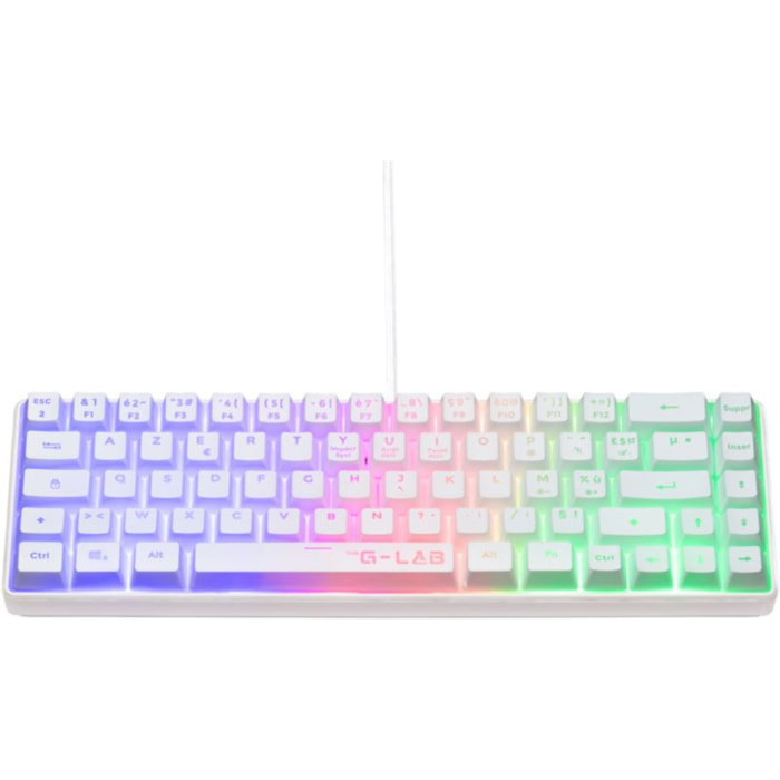 Clavier gamer THE G-LAB KEYZ HYDROGEN FR BLANC