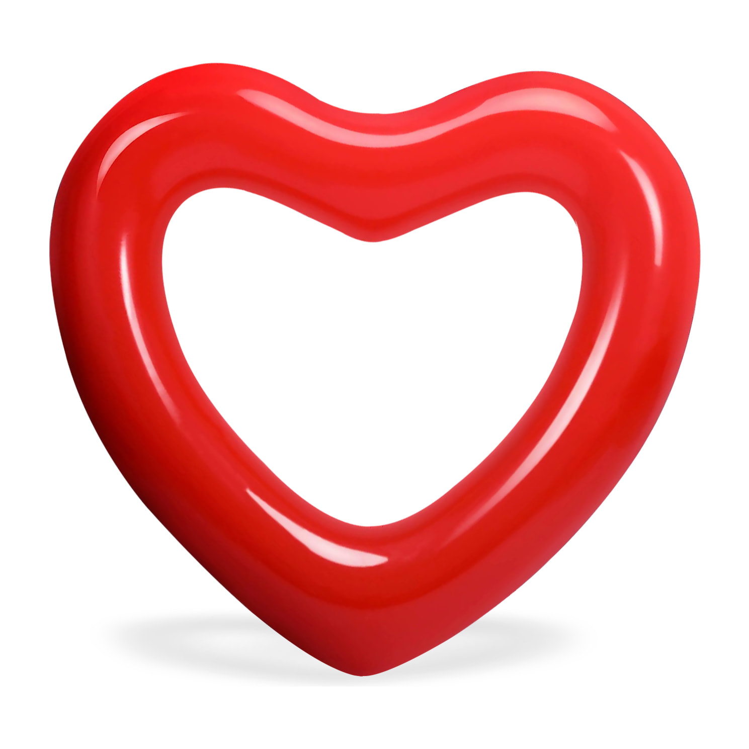 DAM Flotador de 120cm con forma de corazón. 120x120x1 Cm. Color: Rojo