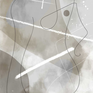 Affiche abstrait et soft line n°1 Affiche sous cadre bois