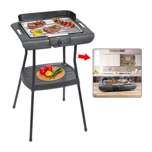 Barbecue Gril électrique sur pieds Clatronic BQS 3508 Noir