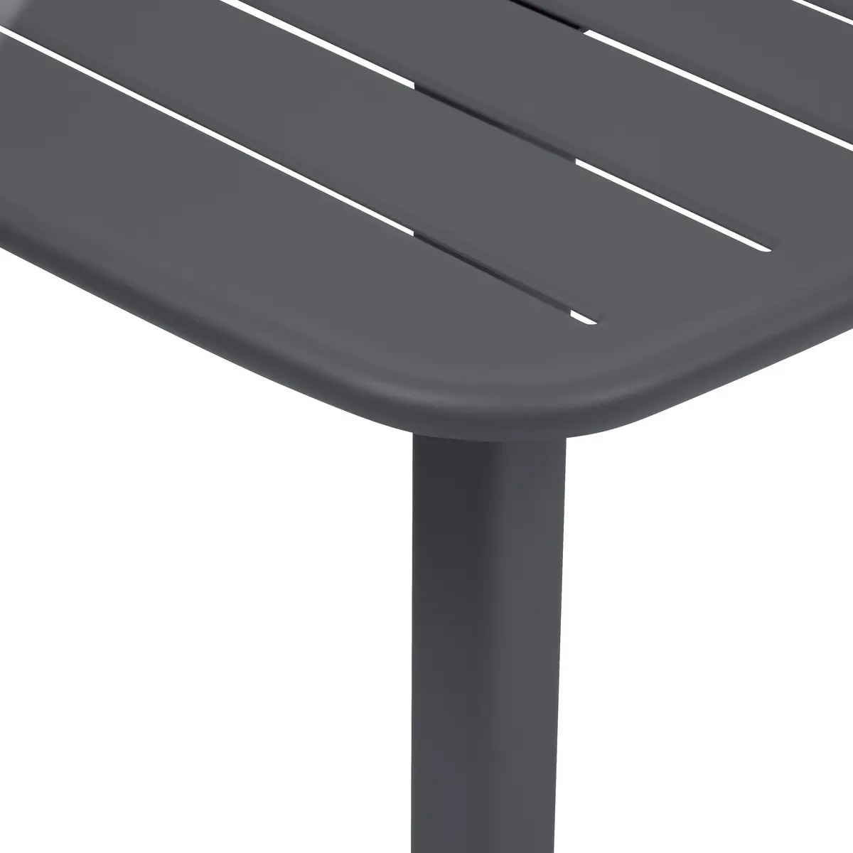 Table haute de jardin 2 places Alegoria 70x70cm gris graphite