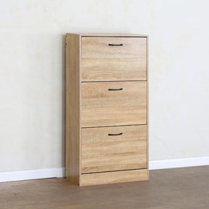 HALLI Meuble à chaussures 116x60cm chêne