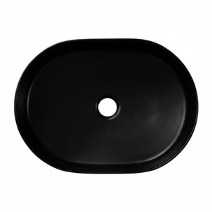 Vasque à poser ovale 50 x 36,5 x 12 cm sans trop-plein noir mat PixL (CEPX5037BKM)