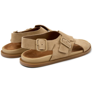 Sandalias - CAMPER Lluc Sandal - Marron - Cuero de gamuza