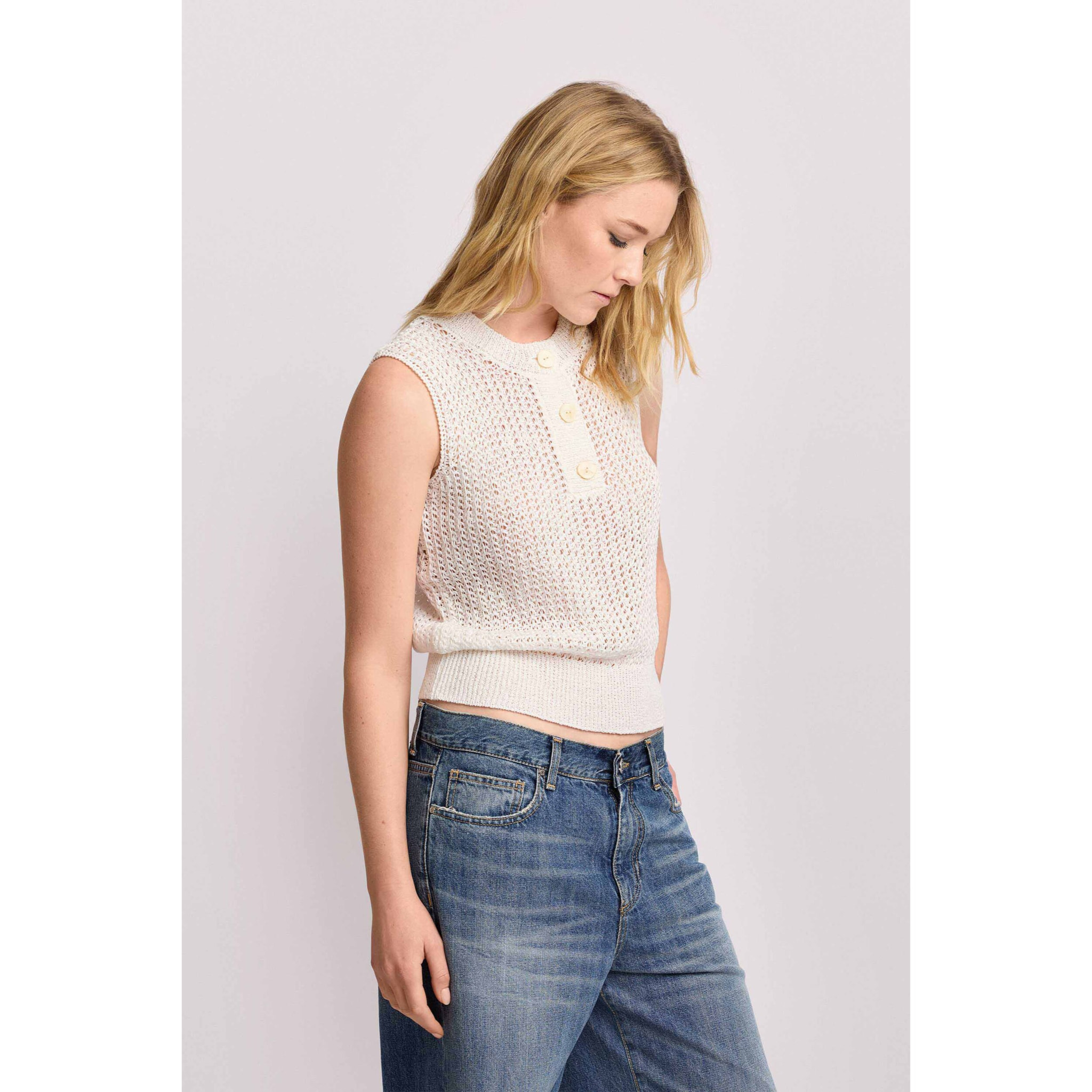 Kocca - Top in maglia lavorata Donna, Tinta unita, Girocollo