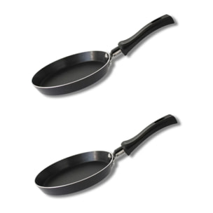 Ensemble de 2 Mini poêles à crêpe avec revêtement en céramique 14 cm ELO Juwel de Luxe