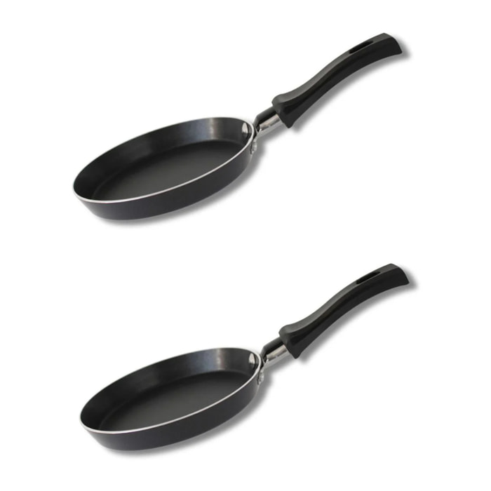 Ensemble de 2 Mini poêles à crêpe avec revêtement en céramique 14 cm ELO Juwel de Luxe