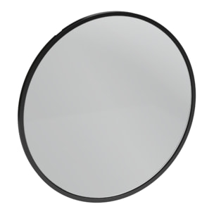 Miroir rond Silhouette noir satiné