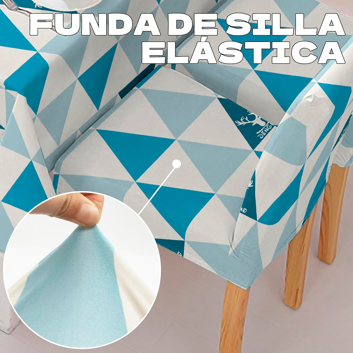 DAM Mantel impermeable de 140x220cm y 6 fundas de silla. 220x140x1 Cm. Color: Azul