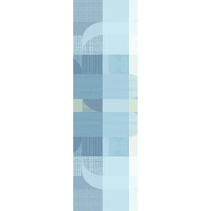 Chemin de table pur coton 220 g/m² motif jacquard bleu vert Mille textures bleu