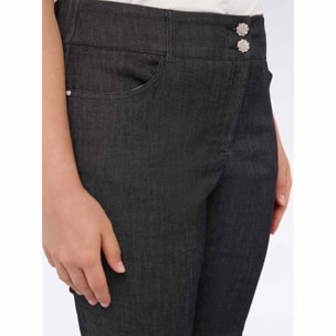 Fiorella Rubino - Jeans kick fare con bottoni gioiello - Nero