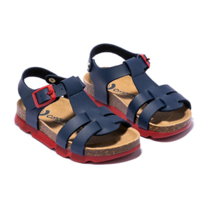 Sandali unisex con fibbia Bio in  navy