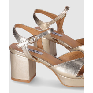Sandalias - Oro - Tacón: 8 cm