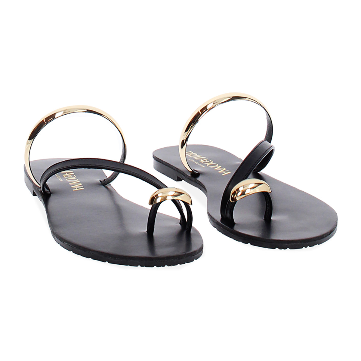Sandalias planas mujer negras