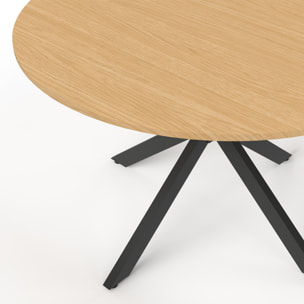 Table de jardin Milazzo ronde 120cm effet bois