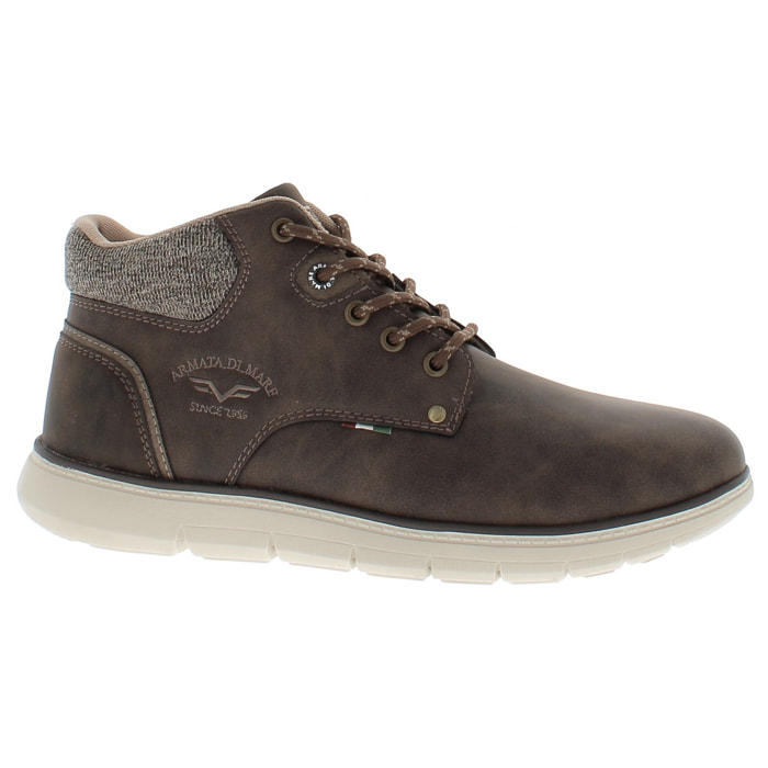 Armata di Mare Scarpe Uomo Stivaletti Casual Stringati con Soletta Rimovibile in Memory Foam AMU 2L827 Dk Brown